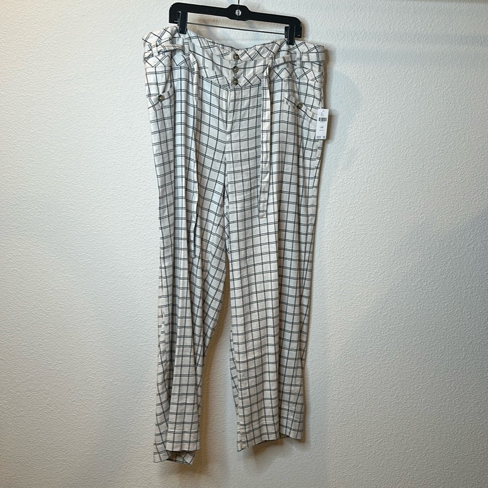 Anthropologie Plaid Wide Leg Pants -16W NWT
